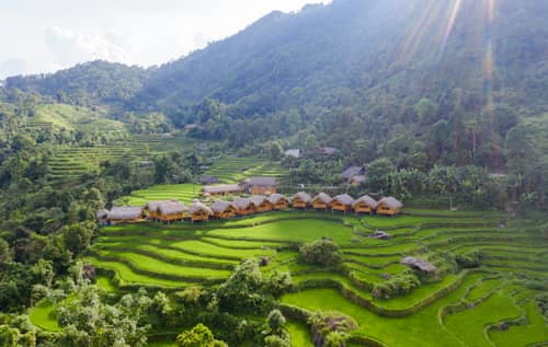 Balcony of Hoang Su Phi Lodge 